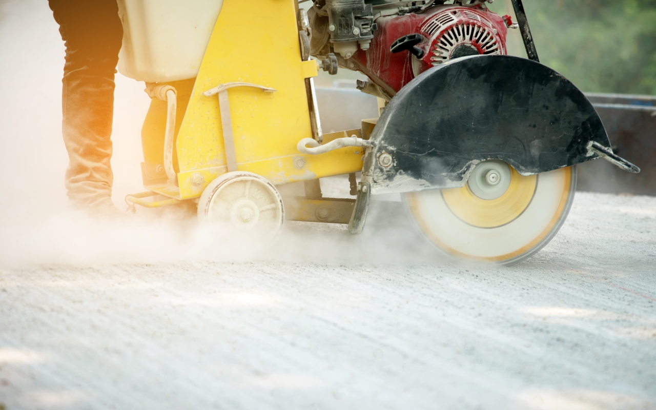 Modern concrete saw equipment used in Baltimore construction